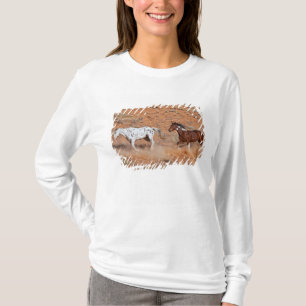 T-shirt Chevaux sillonnant la Big Horn MT de Shell Wyoming