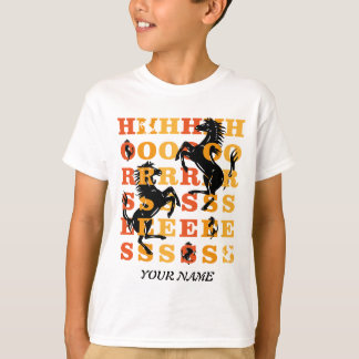 T-shirt Chevaux Stallion coloré mignon