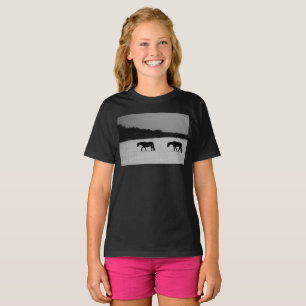T-shirt Chevaux sur gca de neige