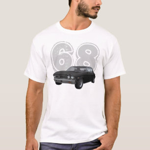 T-shirt Chevelle 1968 solides solubles : Finition noire :