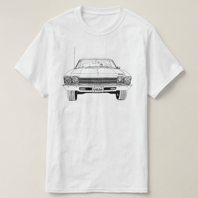 T-shirt Chevelle 1969 solides solubles 396 numériquement (Design devant)
