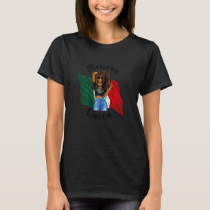 T-shirt Cheveux Afro Femme Reine Mexicaine Mexique Femme F