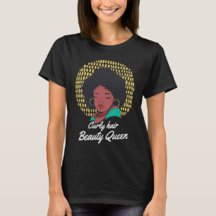 T-shirt Cheveux bouclés Beauté Queen Curly Afro Melanin