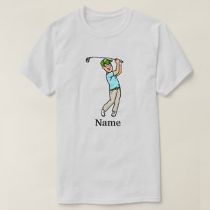 T-shirt Cheveux Brown foncés Male Golfer Par-Tee Dude T-sh