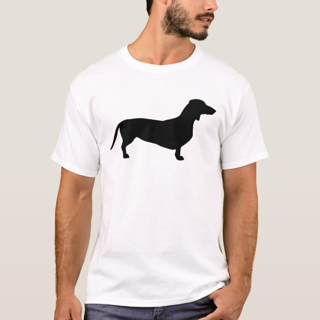 T-shirt Cheveux courts Dachshund - Silhouette 1 (Devant)