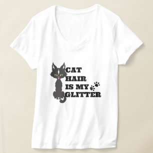 T-shirt Cheveux de chat est ma Parties scintillant Tee