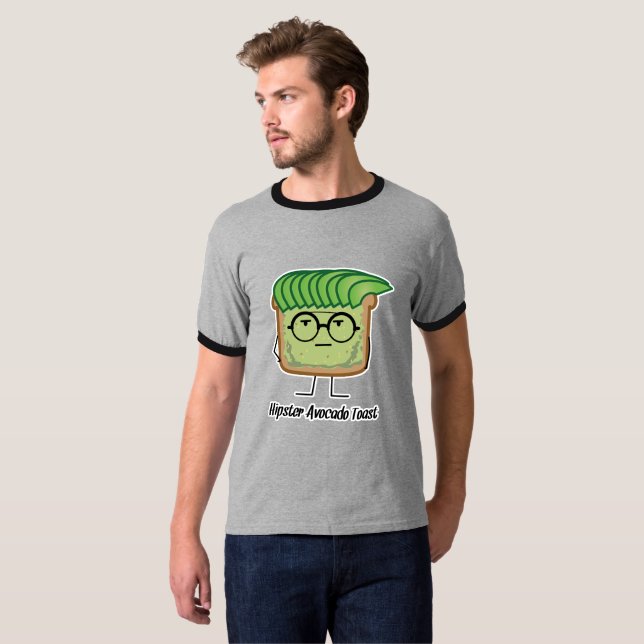 T-shirt Cheveux de graisseur en verre de hippie de pain (Devant entier)