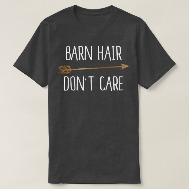 T-shirt Cheveux de grange ne s'en soucient pas Cheval  (Design devant)