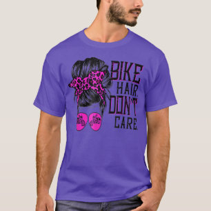 T-shirt Cheveux de vélo Ne vous souciez pas Messy Bun Vint