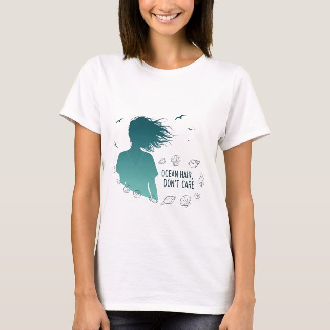 T-shirt Cheveux d'océan, on s'en fiche (Devant)