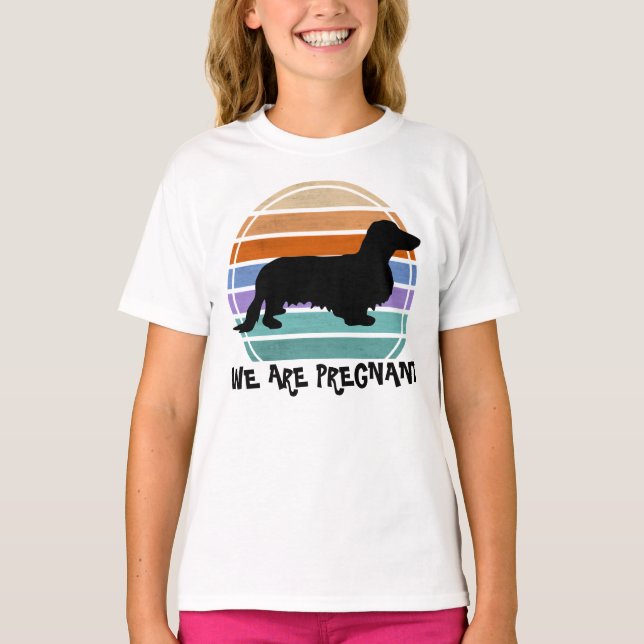 T-shirt Cheveux longs Dachshund - Silhouette 1 (Devant)