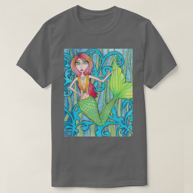 T-shirt Cheveux rose Mermaid (Design devant)