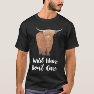 T-shirt Cheveux sauvages de la vache écossaise Highland Ne