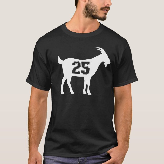T-shirt Chèvre 25 G.O.A.T. Numéro Vingt-cinq Chèvre (Devant)