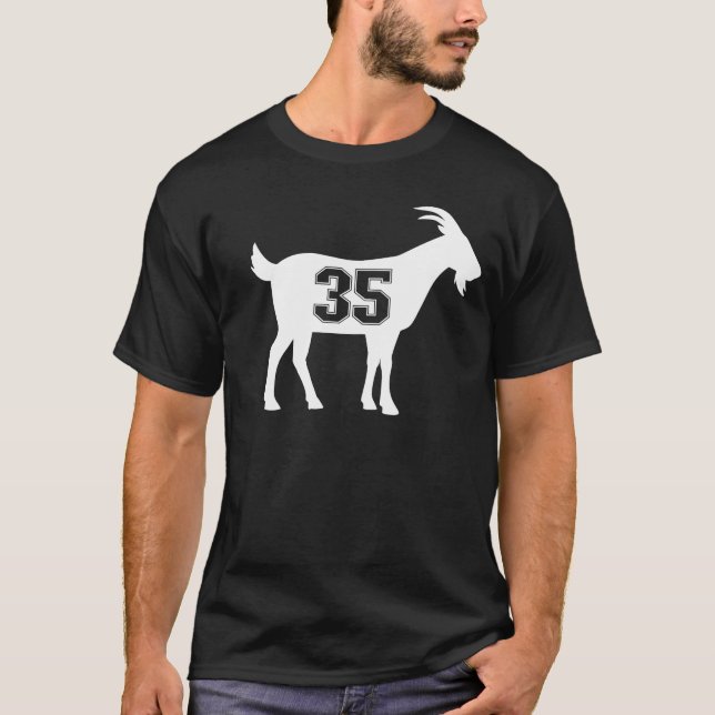 T-shirt Chèvre 35 G.O.A.T. Numéro Trente-cinq chèvre (Devant)