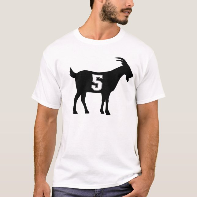 T-shirt Chèvre 5 G.O.A.T. Numéro Cinq chèvre (Devant)