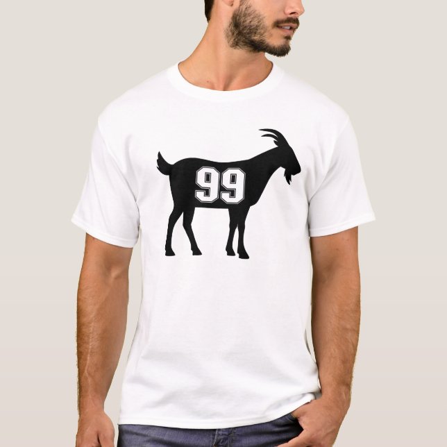 T-shirt Chèvre 99 G.O.A.T. Numéro 99 Neuf Chèvre (Devant)