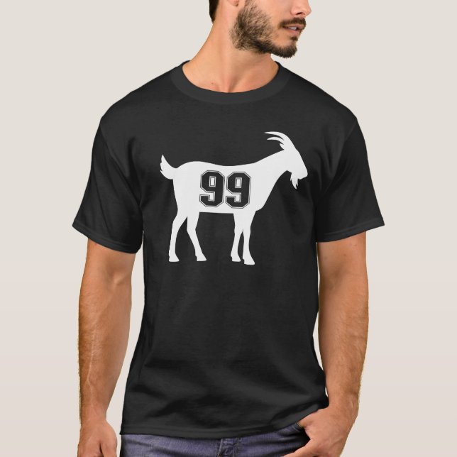 T-shirt Chèvre 99 G.O.A.T. Numéro 99 Neuf Chèvre (Devant)