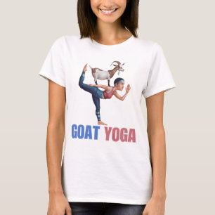 T-shirt Chèvre amusante Yoga Pose arrière, Yoga Goat Lover
