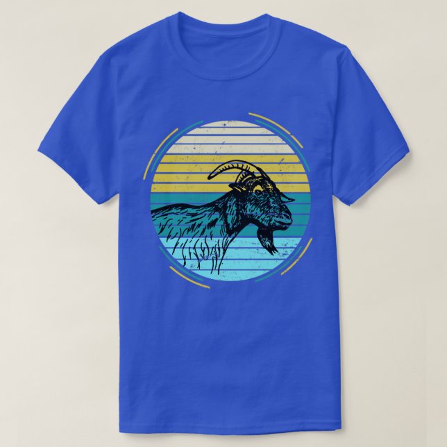 T-shirt Chèvre animale de ferme rétro (Design devant)