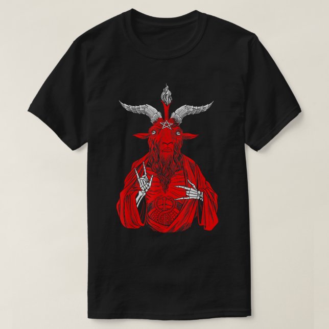 T-shirt Chèvre anti-Christ de Blackcraft Satan Baphome pou (Design devant)