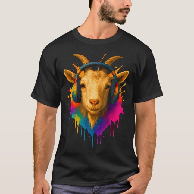 T-shirt Chèvre avec musique (Devant)