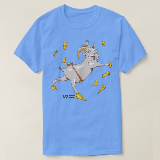 T-shirt Chèvre bouldering gym escalade roche  (Design devant)