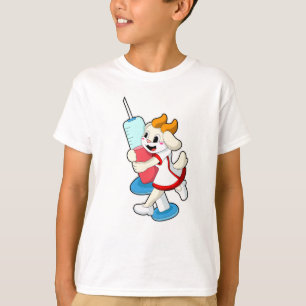 T-shirt Chèvre comme infirmière à la vaccination avec seri