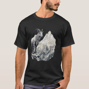 T-shirt Chèvre de montagne avec paysage Pittoresque Montag