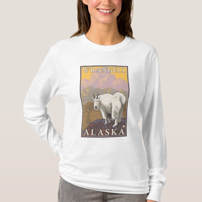 T-shirt Chèvre de montagne - Wrangell, Alaska (Devant)