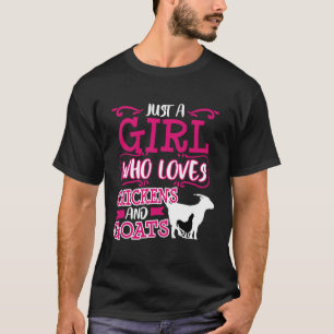 T-shirt Chèvre de poulet Maman Juste Une Fille Amusante Ag