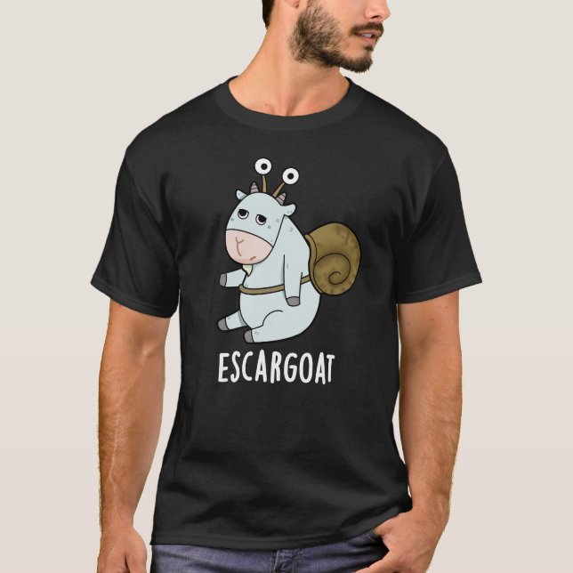 T-shirt Chèvre d'Escar Amusant tourte d'escargot française (Devant)