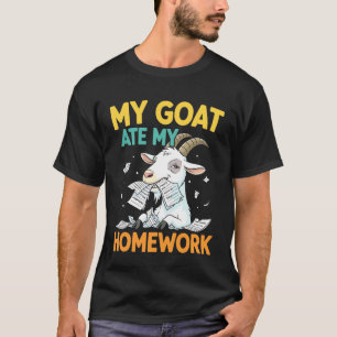 T-shirt Chèvre Drôle A Mangé Ma Ferme Animale Étudiante Th