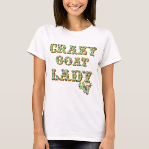 T-shirt Chèvre drôle Chemise Crazy Chèvre Dame 3