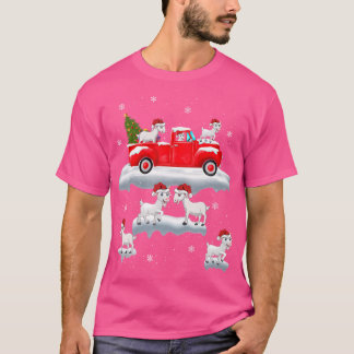 T-shirt Chèvre équitation Noël Arbre Camion Drôle Chèvre C