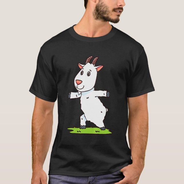 T-shirt Chèvre fait du yoga yogi (Devant)