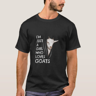 T-shirt Chèvre Farmer Cadeau Femme Juste une fille qui aim