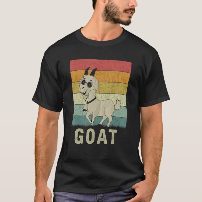 T-shirt Chèvre Hommes femmes Chèvre Retro (Devant)