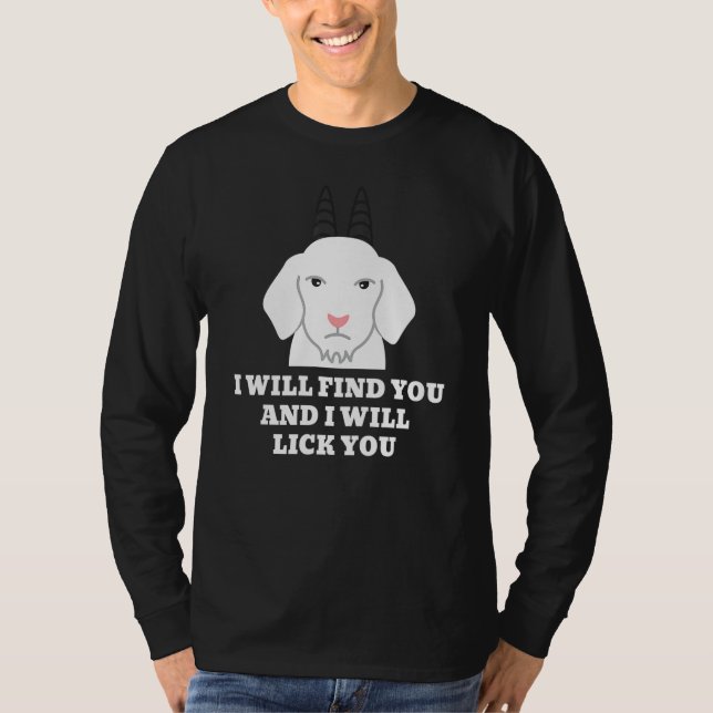 T-shirt Chèvre Je Vais Te Lick Pet (Devant)