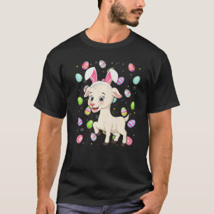 T-shirt Chèvre lapin Oeuf de Pâques Drôle Chèvre dimanche 