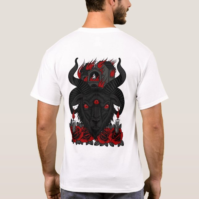 T-shirt Chèvre maléfique Baphomet (Dos)