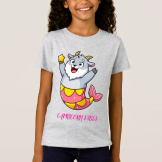T-Shirt Chèvre Mermaid Capricorne Mignonne Personnage du Z