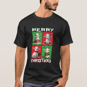 T-shirt Chèvre mignonne Père Noël Animaux Amoureux Joyeux