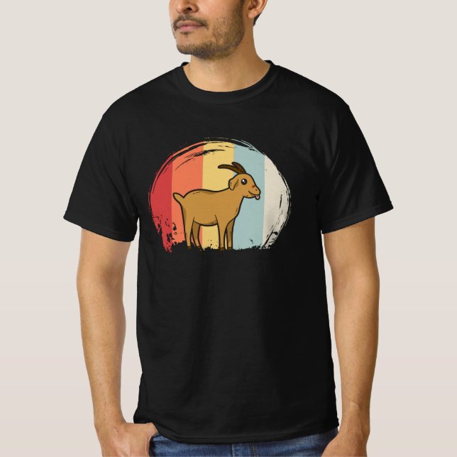 T-shirt Chèvre mignonne rétro (Devant)