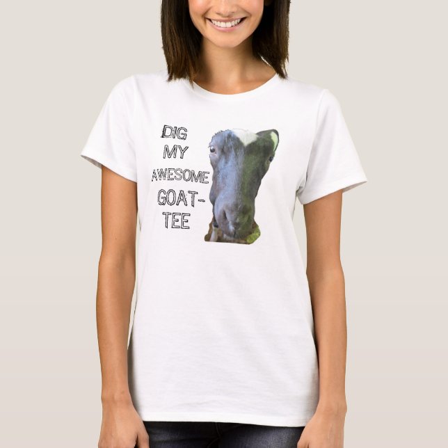 T-shirt Chèvre "MY AWESOME CHÈQUE-TEE" FEMMES Poupée bébé  (Devant)