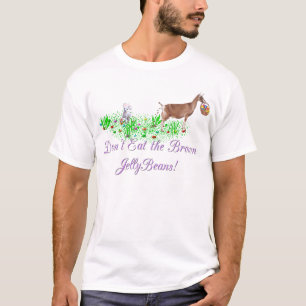 T-shirt Chèvre Ne mangez pas les haricots Brown à la gelée