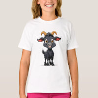 🐐✨ Chèvre noire de dessin animé mignonne Cadeau d