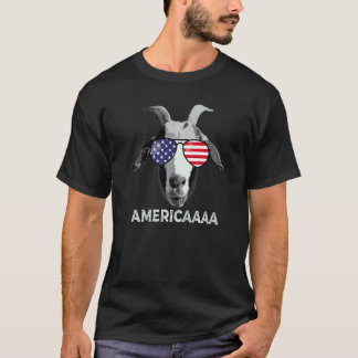T-shirt Chèvre Patriotique 4 Juillet États-Unis Est La Chè