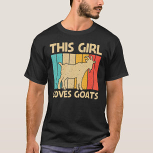 T-shirt Chèvre pour filles ferme Amoureux des animaux chèv