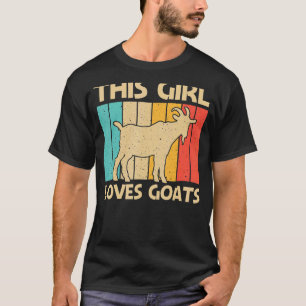 T-shirt Chèvre pour filles ferme Amoureux des animaux chèv